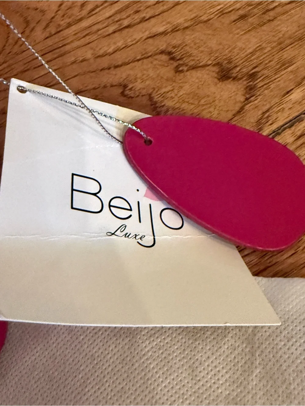 Beijo Hot Pink Patent Tote with Light Pink Ribbon Handles